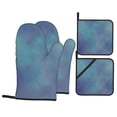 thumbnail image 1 of YFYANG Oven Mitts and Pot Holders Sets 4 Pieces, Non-Slip Heat Resistant Blue Sky Art Kitchen Glove Pot Mat for Cooking and Baking, 1 of 8