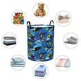 thumbnail image 6 of Balery Hawaiian Style Round Laundry Basket with Handles Waterproof Freestanding Laundry Hamper for Clothes Toys in the Dorm and Family-Small, 6 of 8