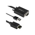 thumbnail image 1 of StarTech.com 2m VGA to HDMI Converter Cable with USB Audio Support & Power, Analog to Digital Video Adapter Cable to connect a VGA PC to HDMI Display, 1080p Male to Male Monitor Cable - Supports Wide Displays (VGA2HDMM2M) - Adapter cable - USB, HD-15 (VGA) male to HDMI male - 6.6 ft - black - active, 1080p support, USB power + audio, 1 of 5