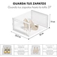 thumbnail image 2 of Cajas de Zapatos, Juego de 12 Organizadores de Almacenamiento, hasta 27.5 MX, Apilables, Plegables, Multifuncional, 2 of 5