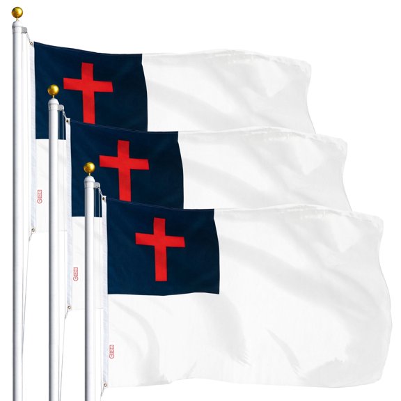 Christian Flag 3x5FT 3-Pack Printed Polyester By G128