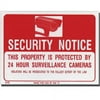 Security Notice Sign 12" x 16" 24Pcs