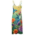 thumbnail image 5 of Flower Hummingbird Sleeveless Dress Women's Luxury Party Dress Birthday Dresses for Women, 5 of 7