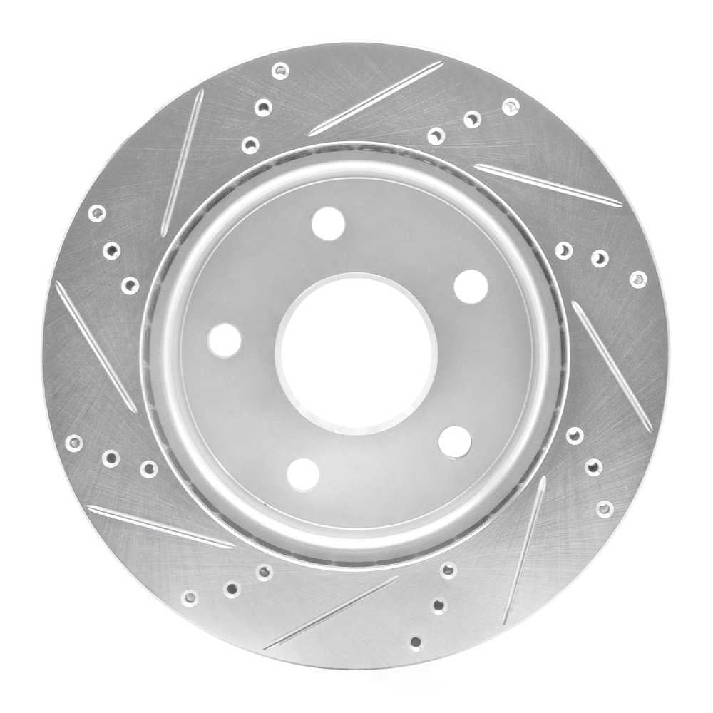 Dynamic Friction Company 631-40105R DFC Brake Rotor - Drilled And Slotted - Silver
