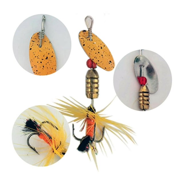 Almencla 4 Pieces ing Lures Spinnerbait Assorted Trout Lures for Pike Bass  Salmon 