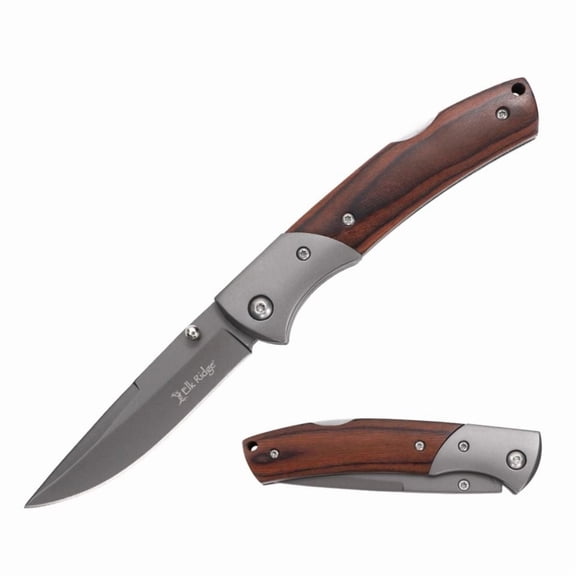 Elk Ridge 7.3" Lock Back Folding Knife - TiNite Coated 3Cr13MoV Blade