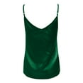 thumbnail image 5 of Youmylove Stylish Women Tank Top Silk Satin Tank Tops 2025 V Neck Adjustable Spaghetti Strap Sleeveless Camisole Summer Basic Blouse Basic Trendy Clothes, 5 of 5