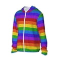 thumbnail image 2 of Fotbe Colorful Glitter Rainbow Men's Women's UPF 50+ Sun Protection Jacket Hooded Cooling Shirt with Pockets Hiking Outdoor Performance-XX-Large, 2 of 9