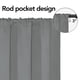 thumbnail image 2 of Cortina opaca con bolsillo para barra, fácil de llevar, 86 x 114 cm, gris claro, 2 of 7