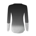 thumbnail image 4 of SELONE Shirts for Women Graphic Tees Dip Dye with Crew Neck Long Sleeve Black XXL, 4 of 4