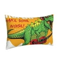 thumbnail image 2 of Daiia Cool Dinosaur Playing Guitar Bedding Waterproof Pillow Protector Zippered Queen – Bed Bug Proof Pillow Encasement-16"x24", 2 of 9