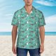 thumbnail image 2 of Balery Great White Shark Camisas hawaianas de manga corta para hombre, camisas playeras de corte holgado, camisas de vacaciones con botones,Medium, 2 of 7