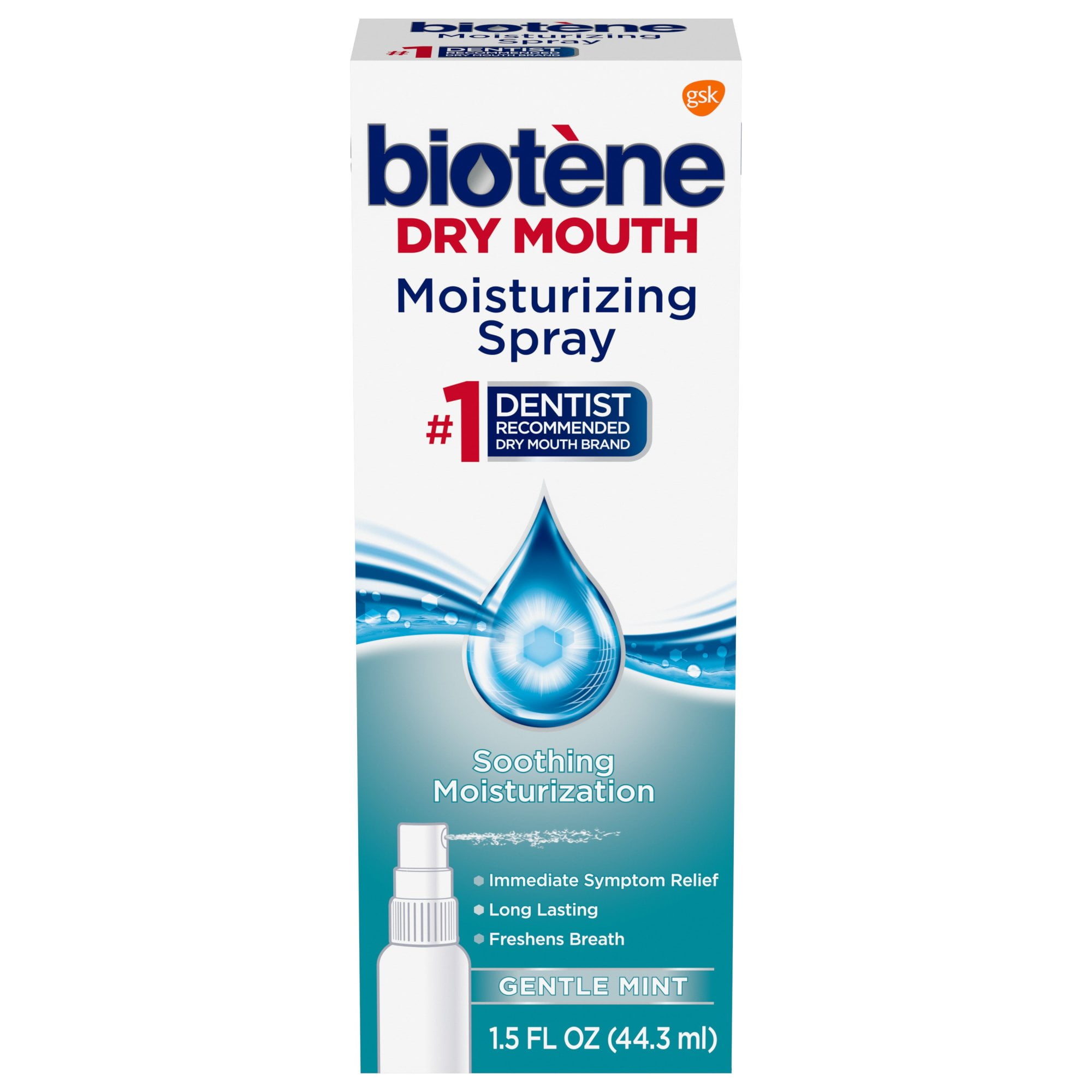 Biotne Dry Mouth Alcohol Free Breath Fresheners Spray, Gentle Mint