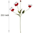thumbnail image 2 of Red Poppy Flowers Artificial for Wedding Decorations,12 Pcs Fake Faux Silk Poppies Bulk for Home Decor Table Centerpieces Floral Arrangement (23.5‘’, red), 2 of 8