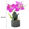 thumbnail image 2 of Orquídea artificial Flor y maceta Simulación Flor en maceta Mesa de oficina en casa Decoración floral falsa, JH1736, Púrpura Jumpingount HA7712-04B, 2 of 6