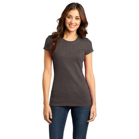 District DT6001 Juniors T-Shirt - Heathered Brown - 2X-Large