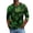 Dark Blue, variant on Men's St. Patrick's Day Shamrock Henley Shirt 3/4 Sleeve Casual Clover Print Top