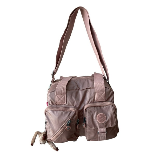 Bolsa shoulder Kipling para mujer Rosa Metalico Walmart en linea