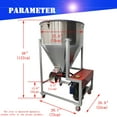thumbnail image 2 of 220lbs Feed Mixer Granular Plastic Mixer Blender Mixing Machine 201 Stainless Steel 220V, 2 of 16
