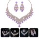 thumbnail image 3 of 1 set of Wedding Necklace Earring Set Shiny Rhinestones Neck Chain Earrings Decor, 3 of 3