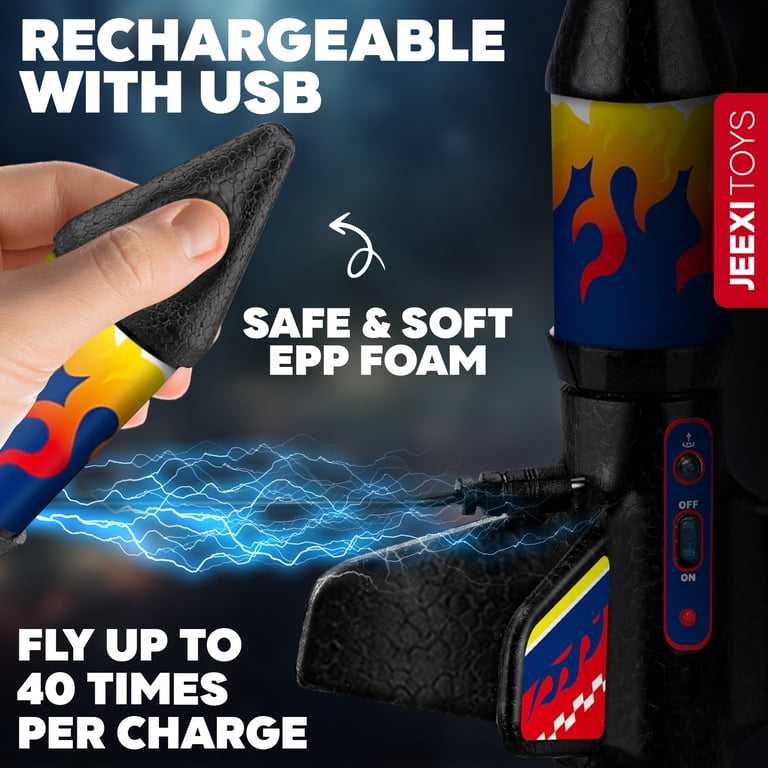 JEEXI Electric Rocket Launcher, Motorized with Parachute photo 6