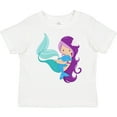thumbnail image 3 of Inktastic Cute Mermaid, Little Mermaid, Purple Hair, Dolphin Girls Toddler T-Shirt, 3 of 5