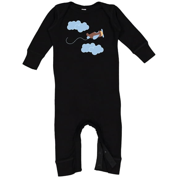 Inktastic Boys Airplane Pilot Baby Romper Coveralls