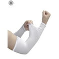 thumbnail image 7 of Luxtrada 2 pair Stretchy Pullover UV Protective Compression Arm Sleeve for Men Women (White), 7 of 7