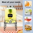 thumbnail image 2 of Dispensador de bebidas de vidrio DD&HAPP de 7,6 L con soporte e infusor, 2 of 6