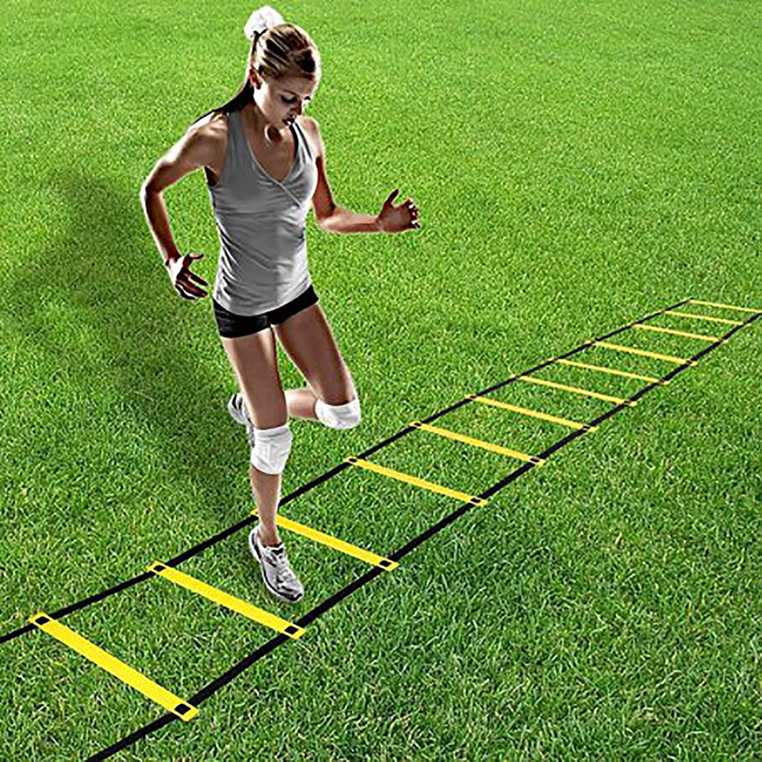 Footwork 4m Soccer Ball Football Flexibility Speed Training Fitness Jumping Ladder with Carrying Bag- for Speed Explosiveness Coordination Estink Football Training Ladder Sport Training 