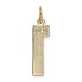 thumbnail image 3 of 14k Yellow Gold Polished Finish Large Size Number 1 Charm Pendant, 3 of 4