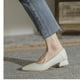 thumbnail image 2 of Primavera y otoño 2022, nuevos zapatos individuales de Color sólido, zapatos informales de mujer con tacón grueso y boca poco profunda, zapatos sencillos con punta en pico 39 Gao Jinjia LED, 2 of 2