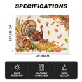 thumbnail image 7 of Sm:)e Farmhouse Turkey Maple Leaf Pumpkin Print Thanksgiving Placemats 12x18 Inch Set of 4, Fall Harvest Kitchen Dining Table Decor for Indoor Outdoor Home Party Decoration, 7 of 7