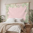thumbnail image 3 of Pink Leaves Tapestry for Bedroom Wall Hanging Tapestry, Green Summer Botanical Pastoral Ceiling Backdrop Tapestries Poster Blanket Wall Decor for Teens Room Living Room Dorm 59" x 79", 3 of 8