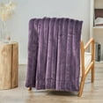 thumbnail image 4 of Home Soft Things Super Soft Decorative Throw Blanket - Black Plum - 60" x 80" Jumbo, 4 of 7