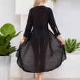 thumbnail image 5 of qelini Womens Cover up Beach Long Sleeve Sun Protection Swimsuit Cover Up Solid Color Beach Vacation Summer Tunic, 5 of 5