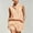 Orange, variant on Pretxorve 2 Piece Set for Women Print Striped Stand Collar Half Button Sleeveless Top Elastic Shorts Outfits