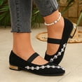 thumbnail image 4 of Eltusu Women Shoes, Strap Low Heel Pointed Toe Fashion Dress Shoes Black Size 8.5, 4 of 8