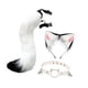 thumbnail image 2 of Orejas y cola larga falsas, regalos divertidos para mujeres y niñas, diadema para cosplay, baile de graduación blanco, 2 of 9
