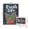 thumbnail image 4 of 500 pcs 500 Piece Vibrant Jigsaw Puzzle Cactus Potted Plant Fresh Life Slogan,Unique Artwork For Adults,Classic Cactus Potted Plant Wooden Puzzles 500 Piece,Gift For Cactus Lovers,Relax Yourself, 4 of 6