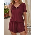 thumbnail image 2 of a.Jesdani Women's Pajama Sets Soft Button Short Sleeve Sleepwear Top With Shorts Pants Loungewear 2 Pjs Sets S-4X, 2 of 6
