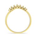 thumbnail image 3 of Contoured Band Half Sun Baguette Cubic Zirconia Yellow Tone 925 Sterling Silver, Size 5, 3 of 4