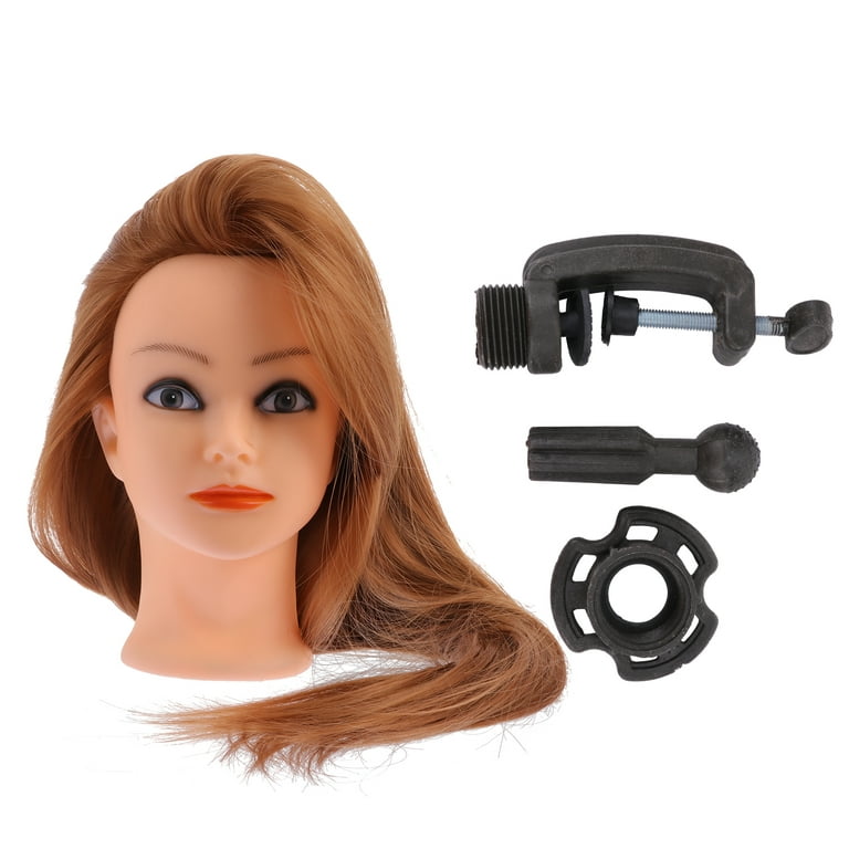 Female Mannequin Head w/Hair Stand Cosmetology Manikin Dummy Doll