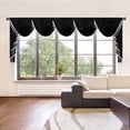 thumbnail image 5 of VOGOL Vintage Waterfall Valance for Bedroom, Soft Velvet Curtains Swag Valance for Living Room, Light Filtering Home Decor Window Treatment for Farmhouse, 138 inches Wide, 1 Panel, Black, 5 of 7