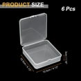 thumbnail image 2 of Uxcell Mini Cajas de Plástico Transparentes, Caja Organizadora de Almacenamiento de Cuentas con Tapa Articulada, Caja Cuadrada de Plástico ["4.1\"x4.1\""], 2 of 7