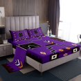 thumbnail image 1 of Erosebridal Purple Aztec Sheet Set King,Hippie Boho King Sheet Sets,4pcs, 1 of 7