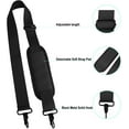 thumbnail image 5 of Shoulder Strap, 52" Universal Adjustable Padded Laptop Shoulder Strap Replacement Comfortable Belt with Metal Hooks for Laptop Messenger Crossbody Bag Luggage Duffel Camera, Black, 5 of 7