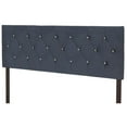 thumbnail image 2 of Home Design Concetta Twin Tufted Upholstered Adjustable Headboard, Blue, Velvet with Diamond Button Tufting, Modern Bedroom Furniture, 2 of 5