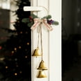 thumbnail image 4 of CuiLiyq Christmas Jingle Bell Door Hanger with Bowtie, 16.9" Festive Front Door Handle Decor with Real Bell Sound, Holiday Entryway Decor for Fireplace Christmas Tree Wreath (Gold), 4 of 8