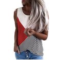 thumbnail image 2 of Blusas de chaleco sueltas con cuello redondo y empalme casual para mujer Pompotops lopia996156, 2 of 5
